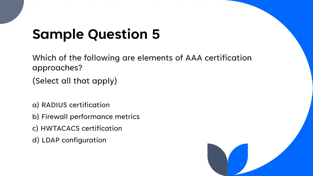 sample question 5