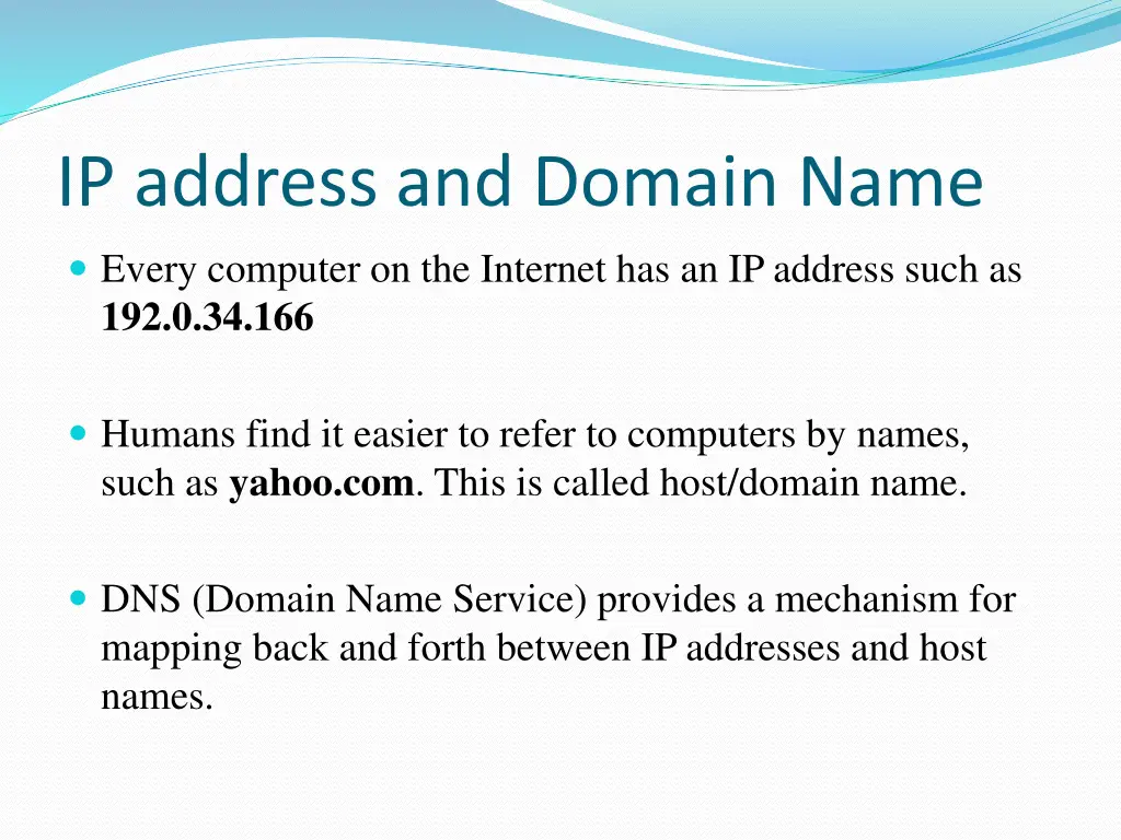 ip address and domain name