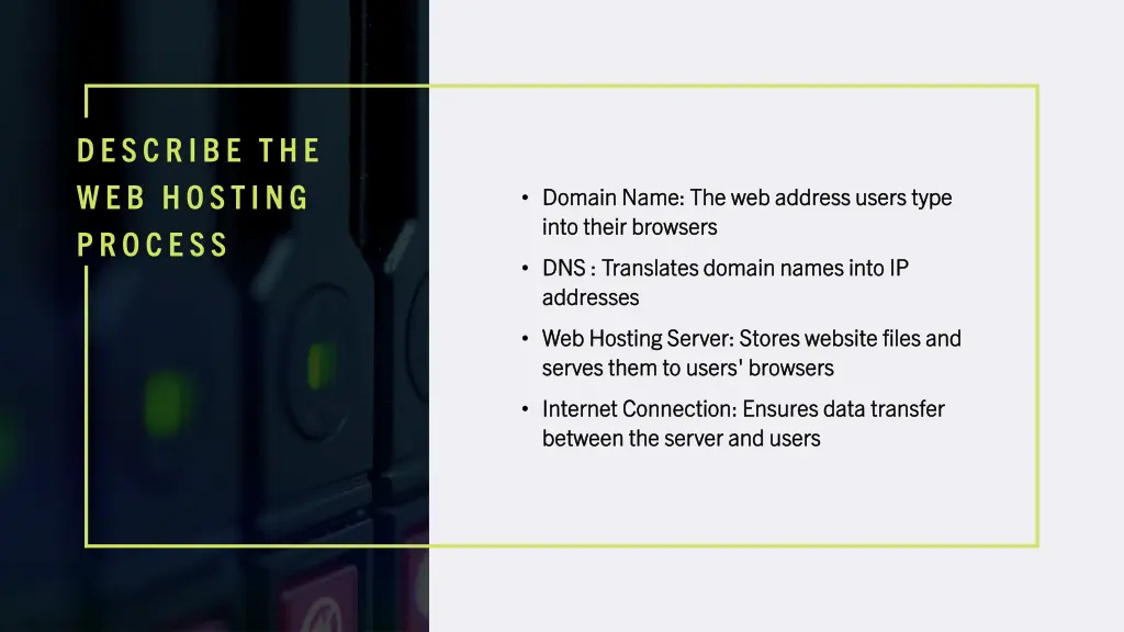 describe the web hosting process