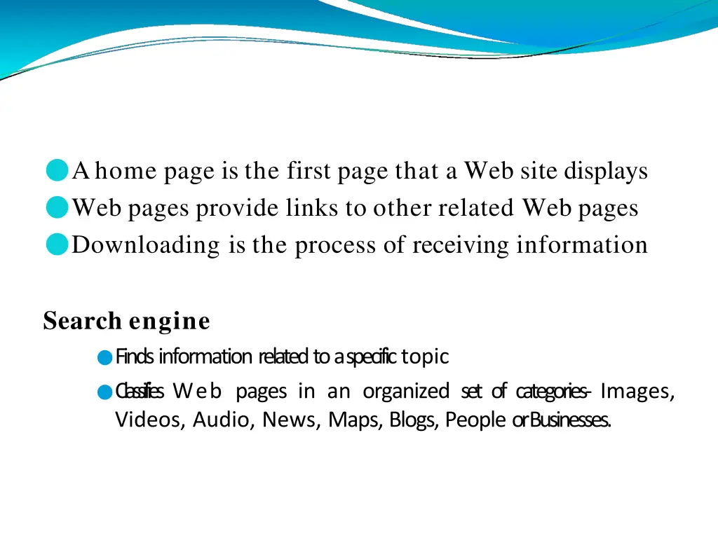 a home page is the first page that a web site