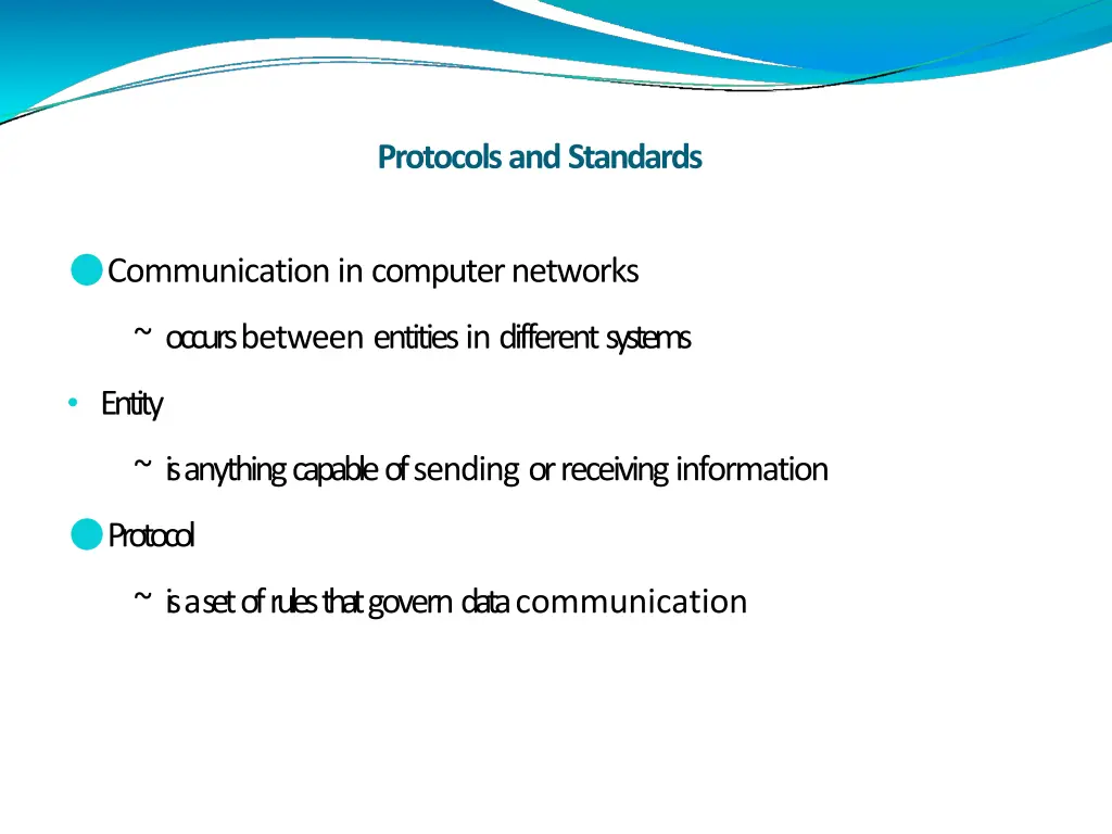 protocols and standards