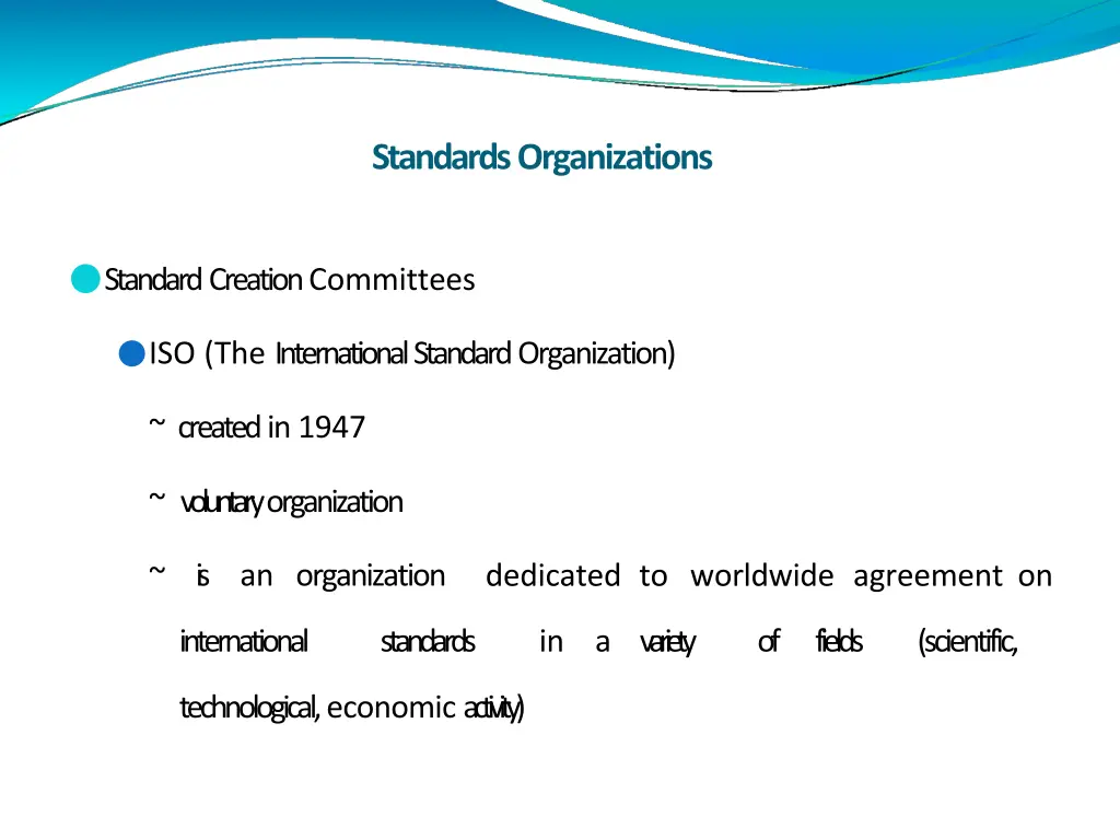 standards organizations