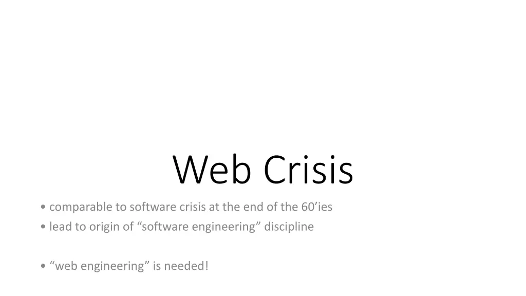 web crisis