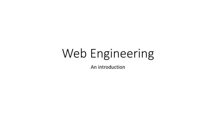 web engineering