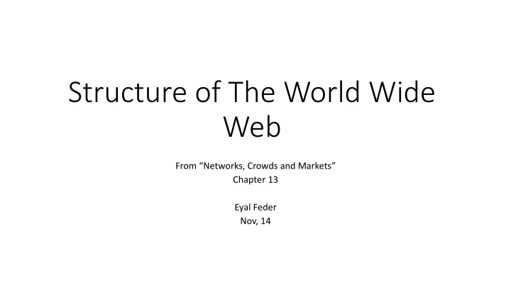 structure of the world wide web