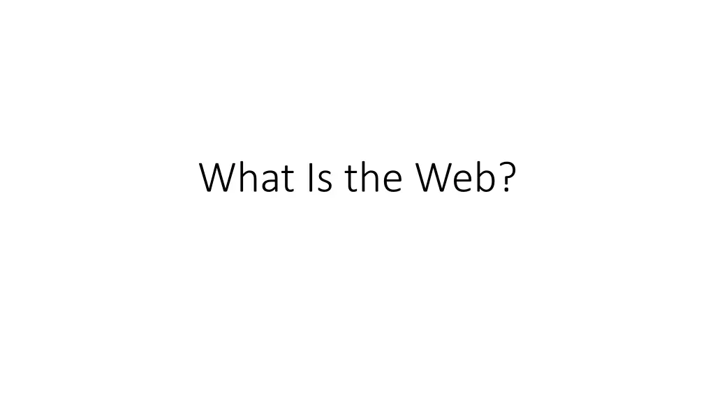 what is the web