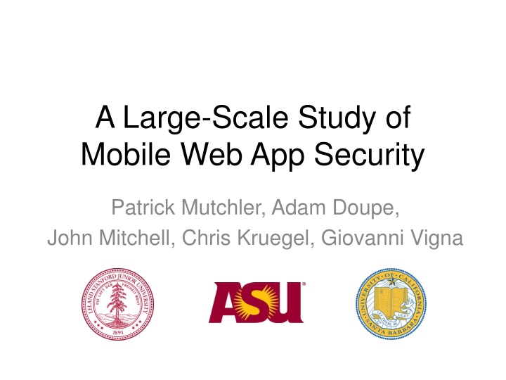 a large scale study of mobile web app security