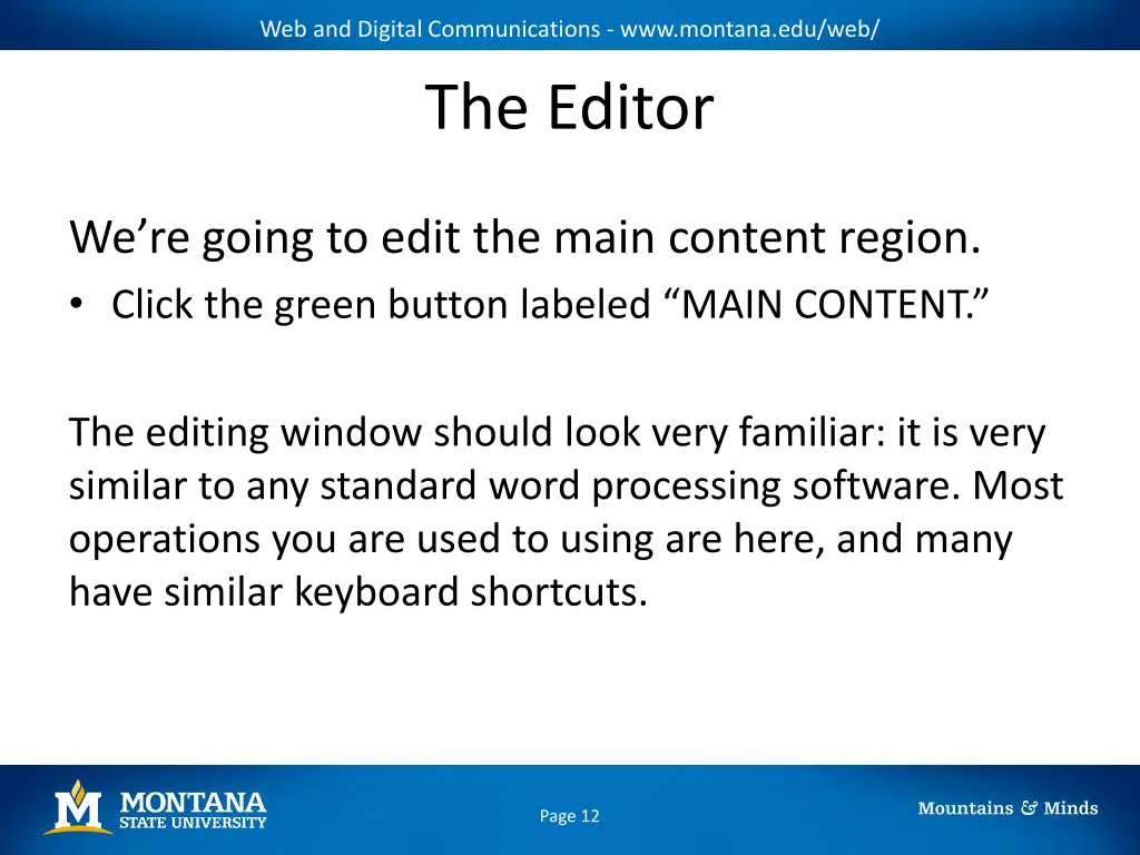 web and digital communications www montana edu web 10