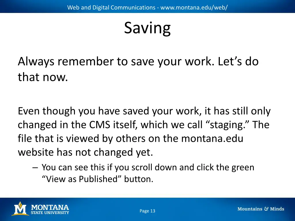 web and digital communications www montana edu web 11