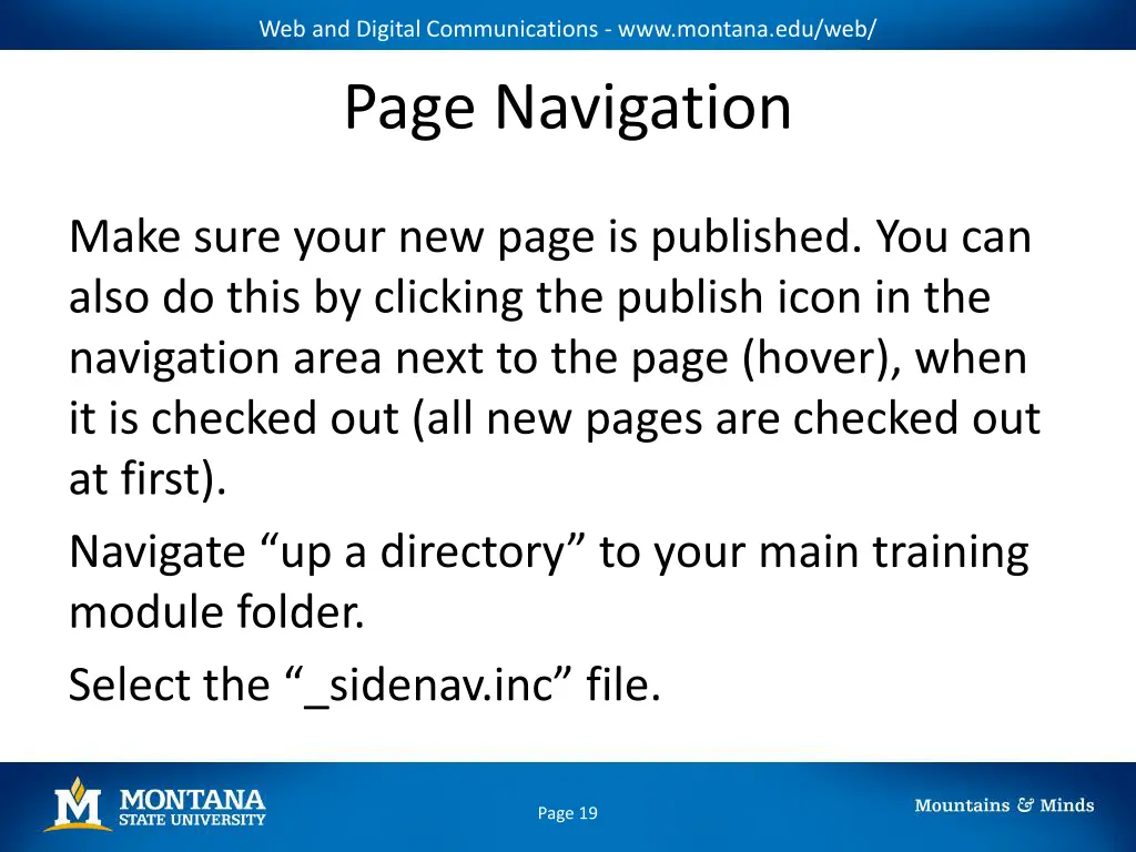 web and digital communications www montana edu web 17