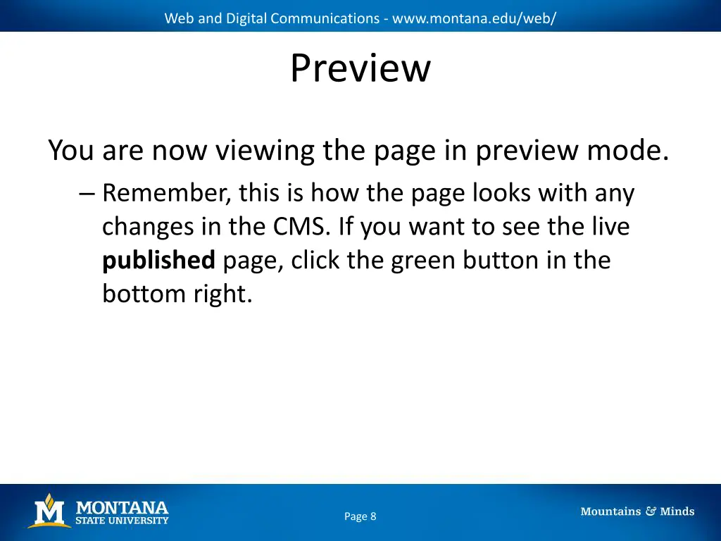 web and digital communications www montana edu web 6