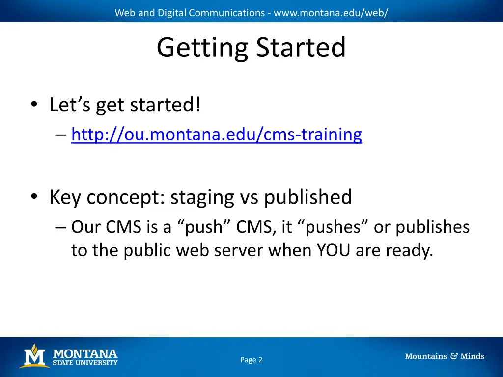 web and digital communications www montana edu web