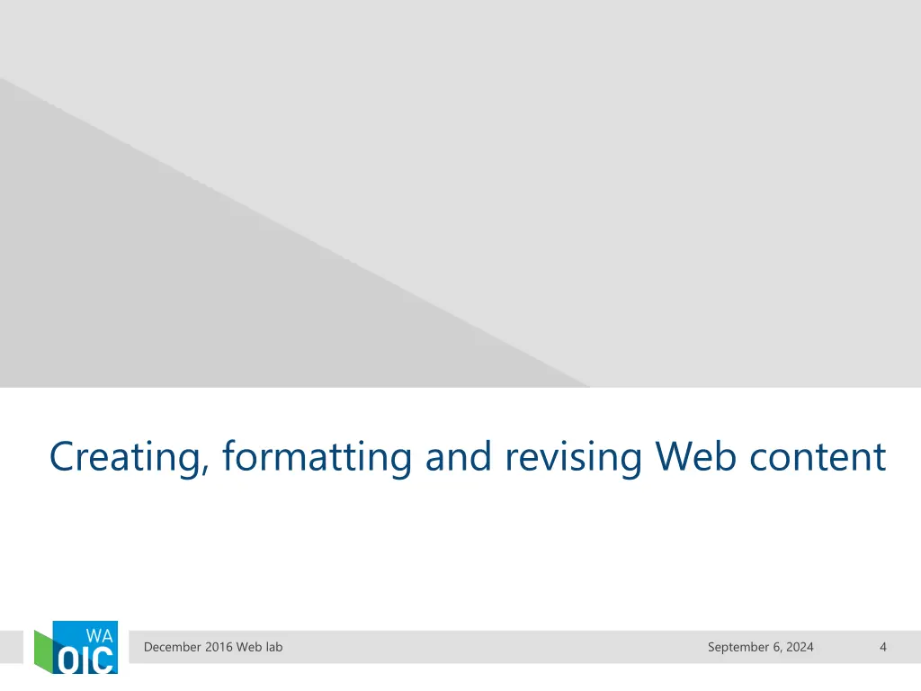 creating formatting and revising web content