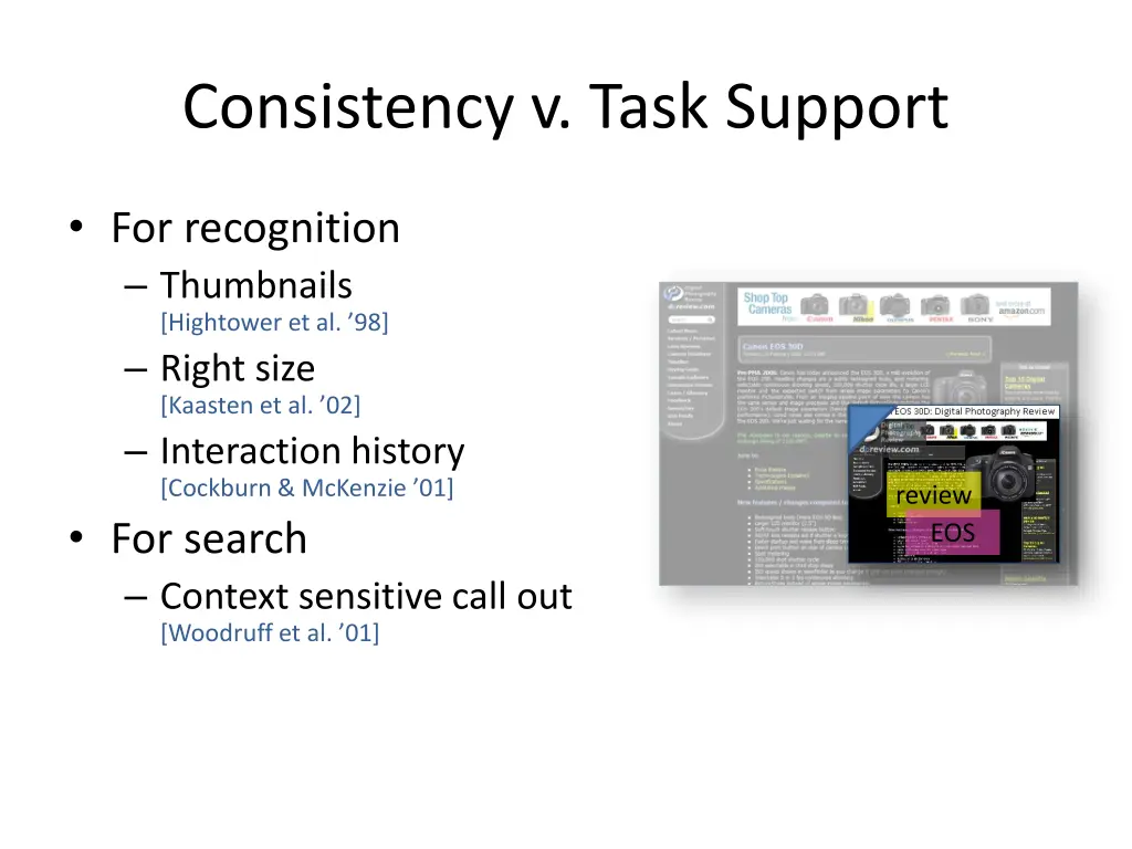 consistency v task support