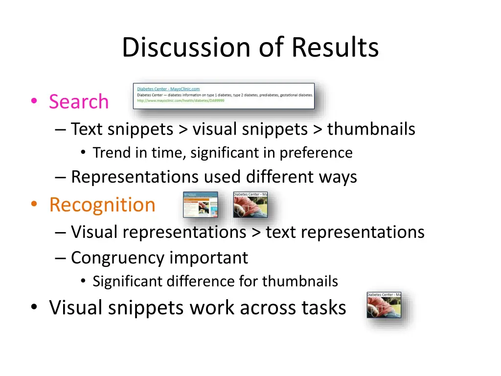 discussion of results