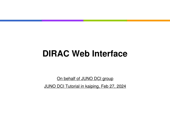 dirac web interface