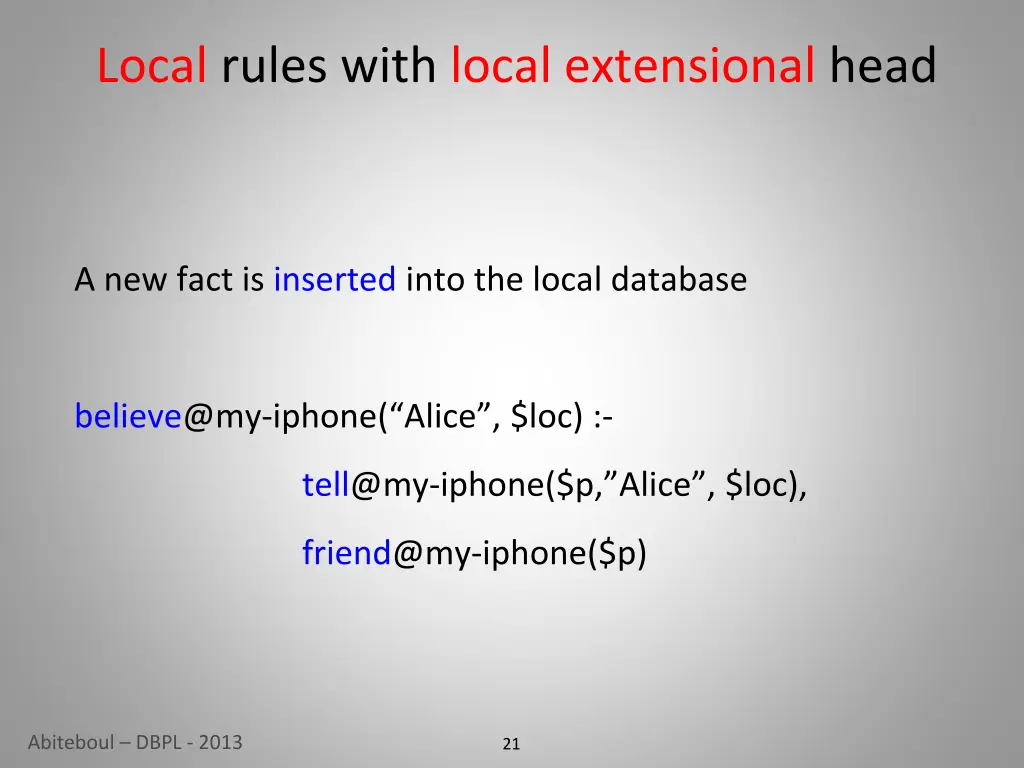 local rules with local extensional head