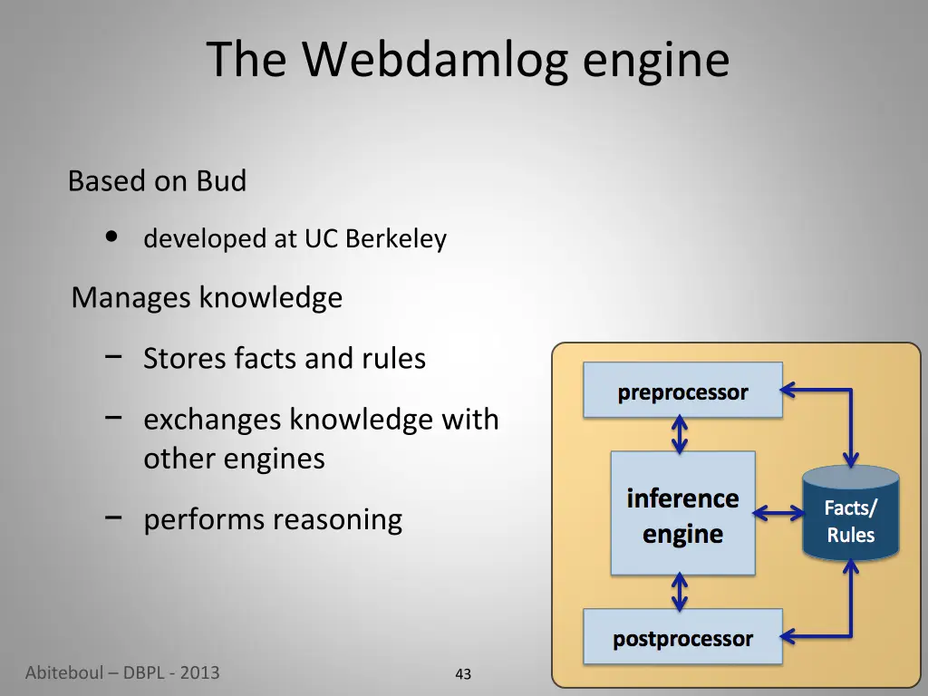 the webdamlog engine