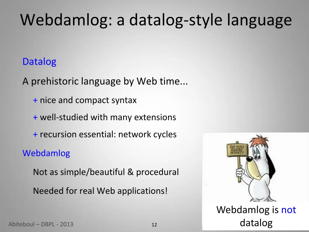 webdamlog a datalog style language