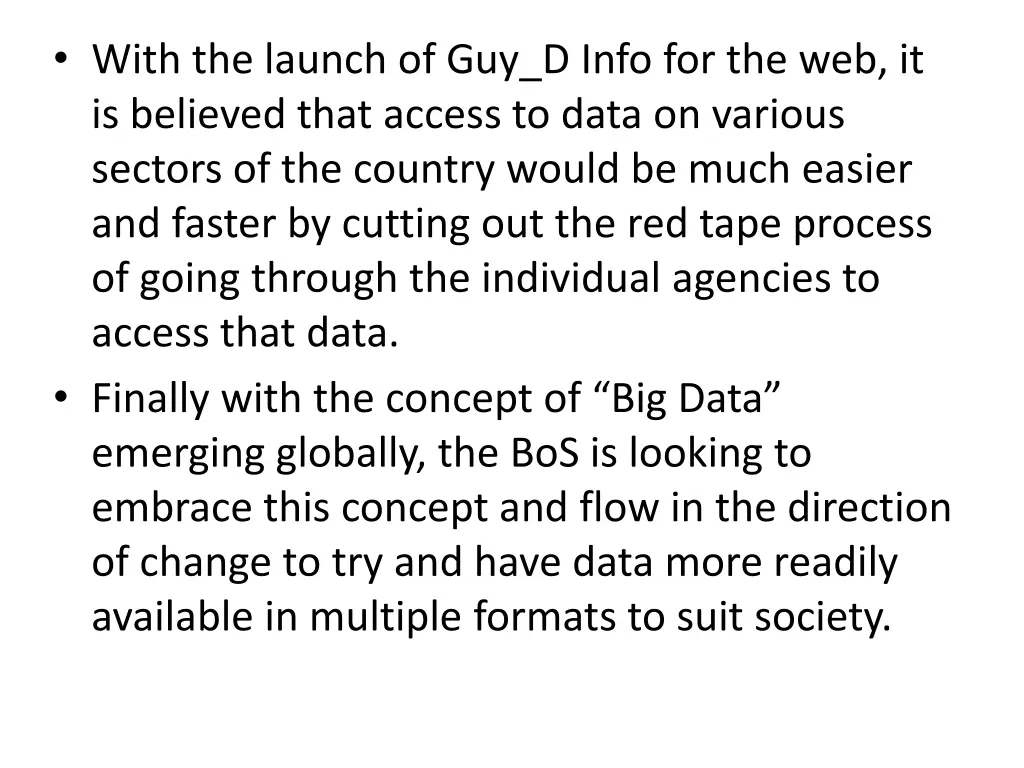 with the launch of guy d info