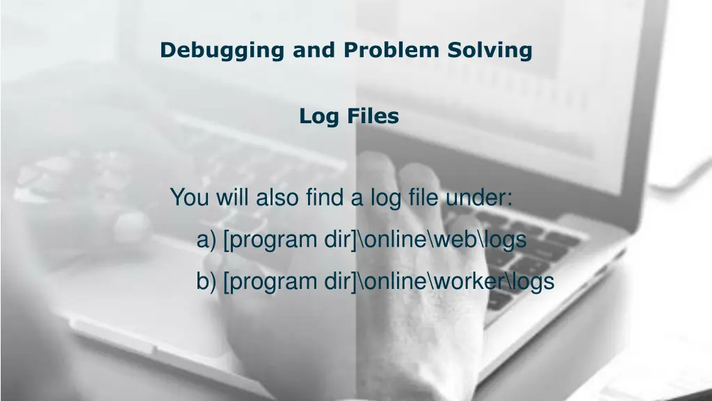 debugging and problem solving 1