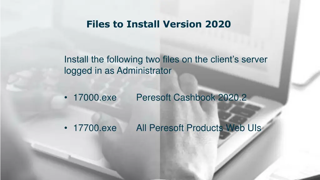 files to install version 2020