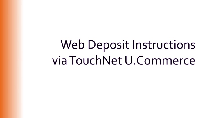 web deposit instructions via touchnet u commerce