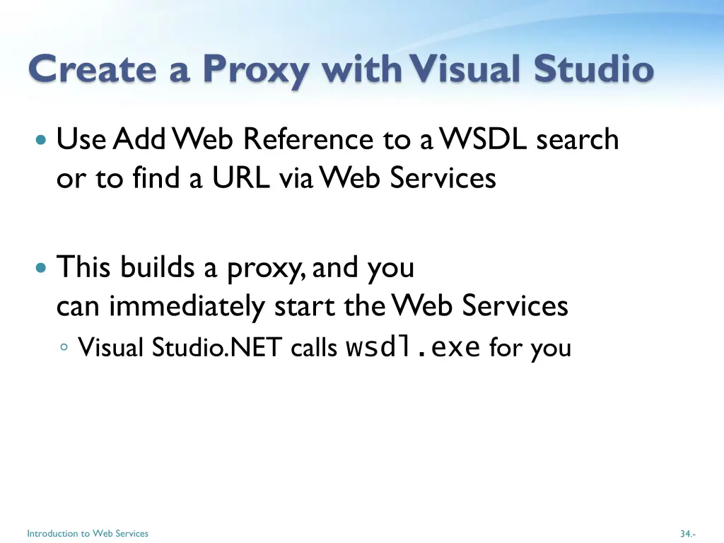 create a proxy with visual studio