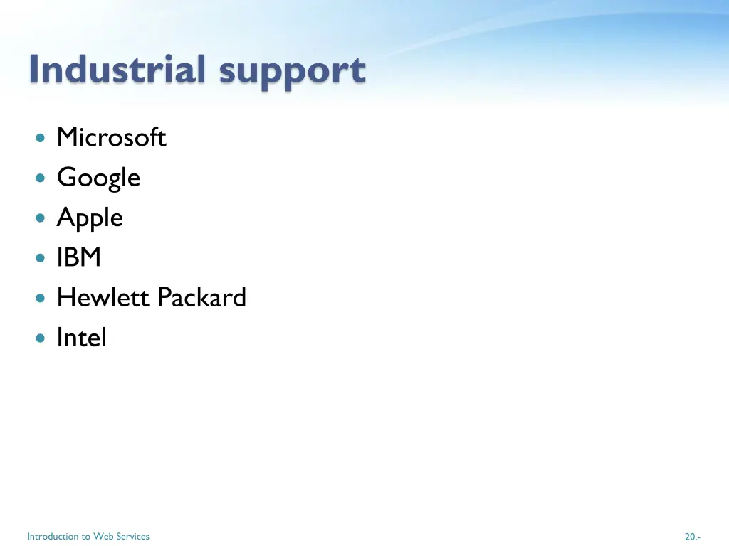 industrial support