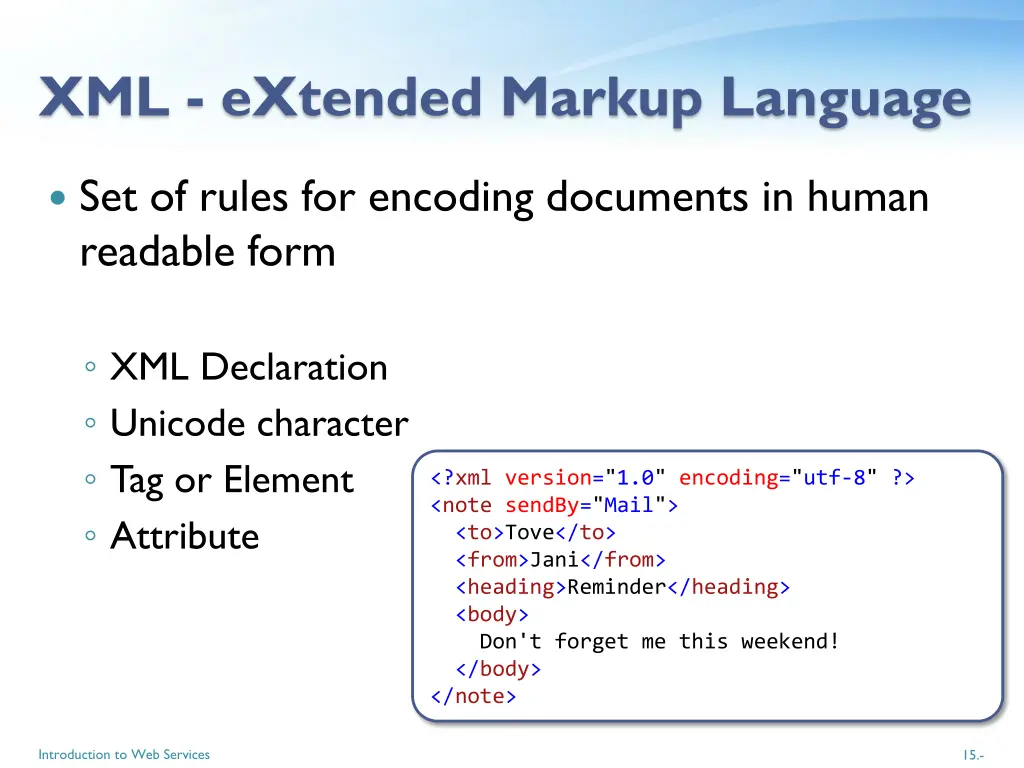 xml extended markup language