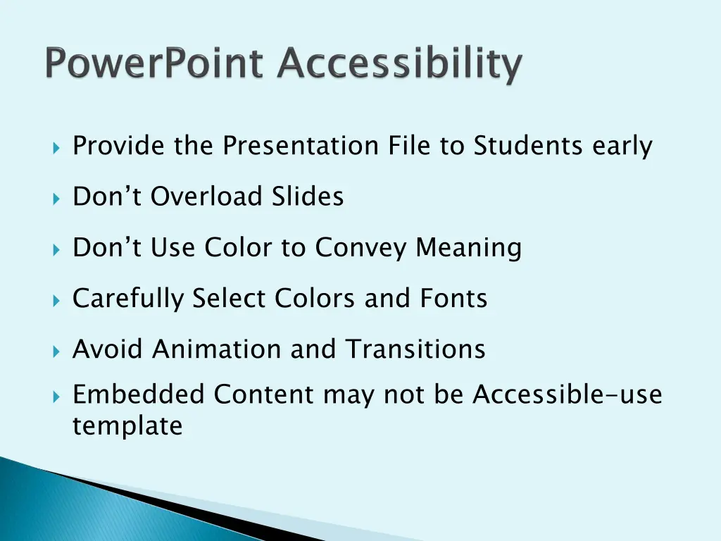 provide the presentation file to students early