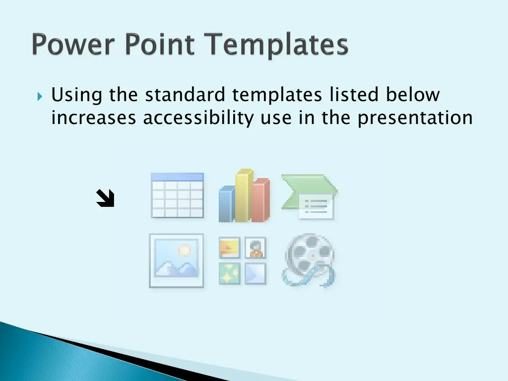 using the standard templates listed below