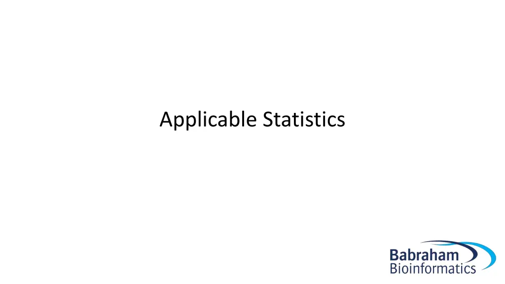 applicable statistics