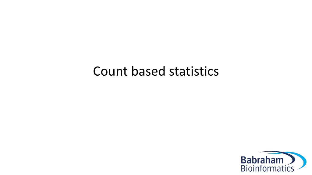 count based statistics