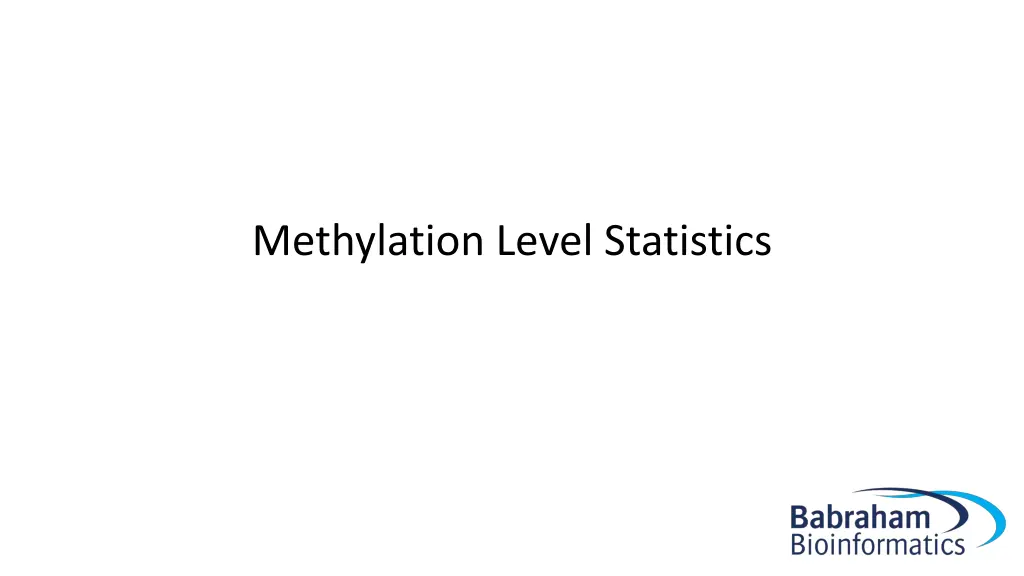 methylation level statistics