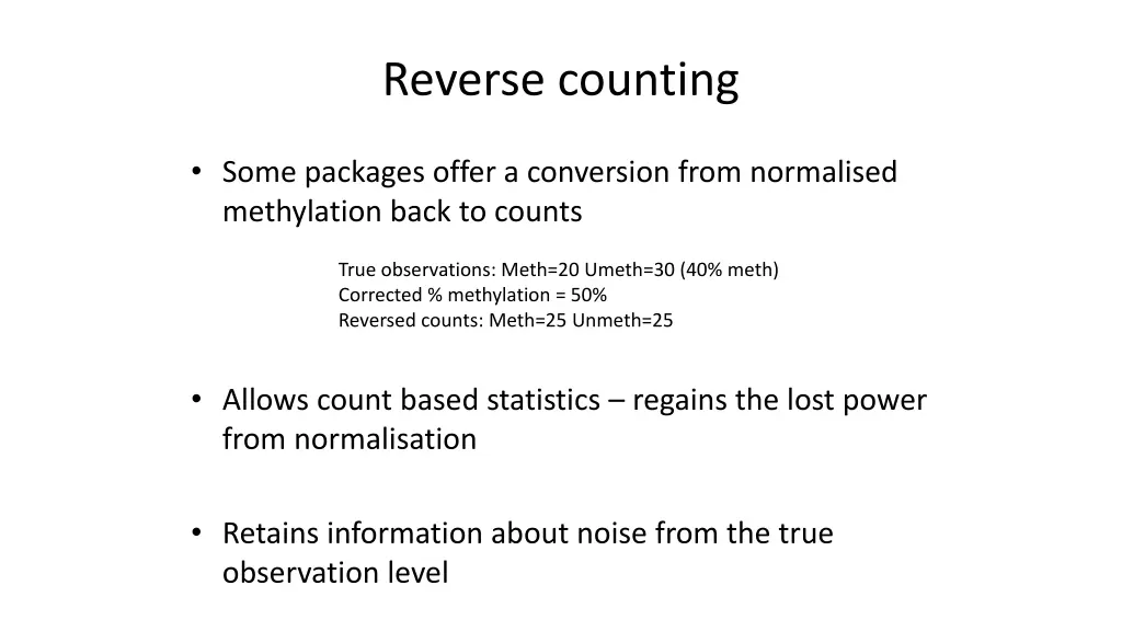 reverse counting