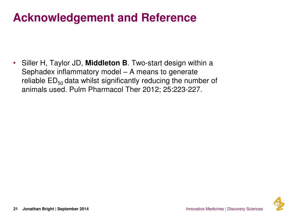 acknowledgement and reference