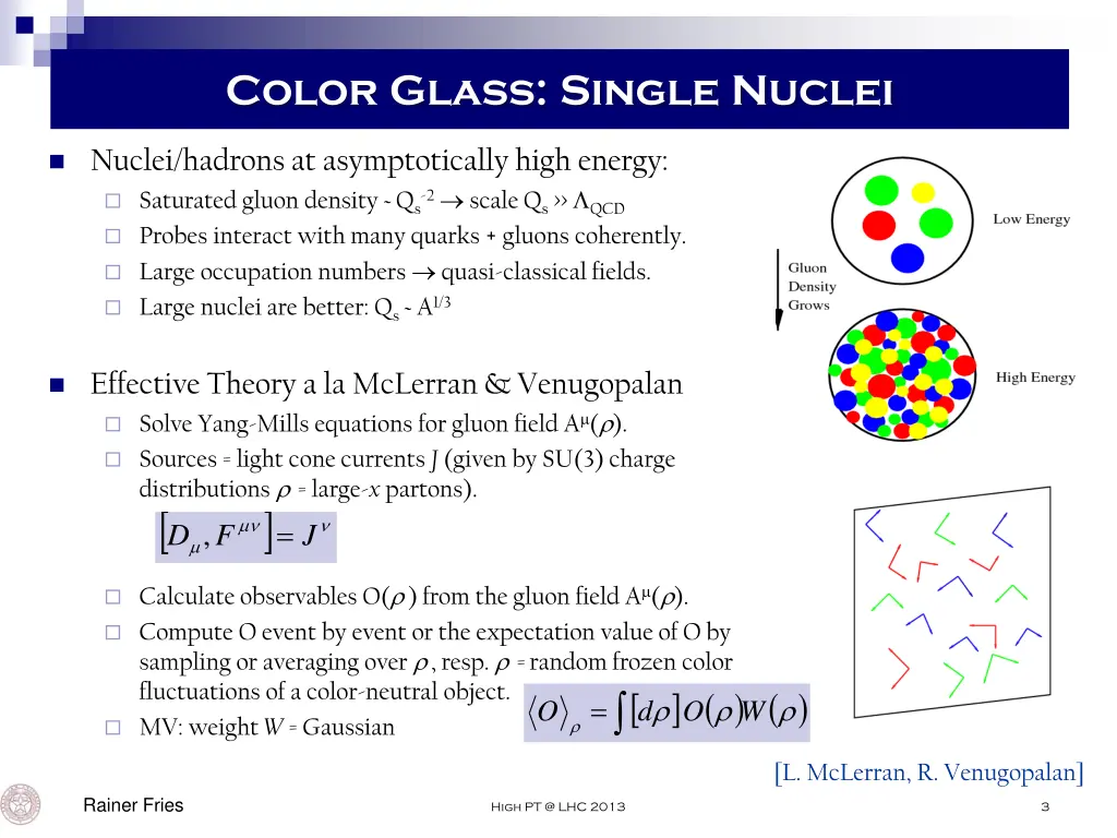 color glass single nuclei