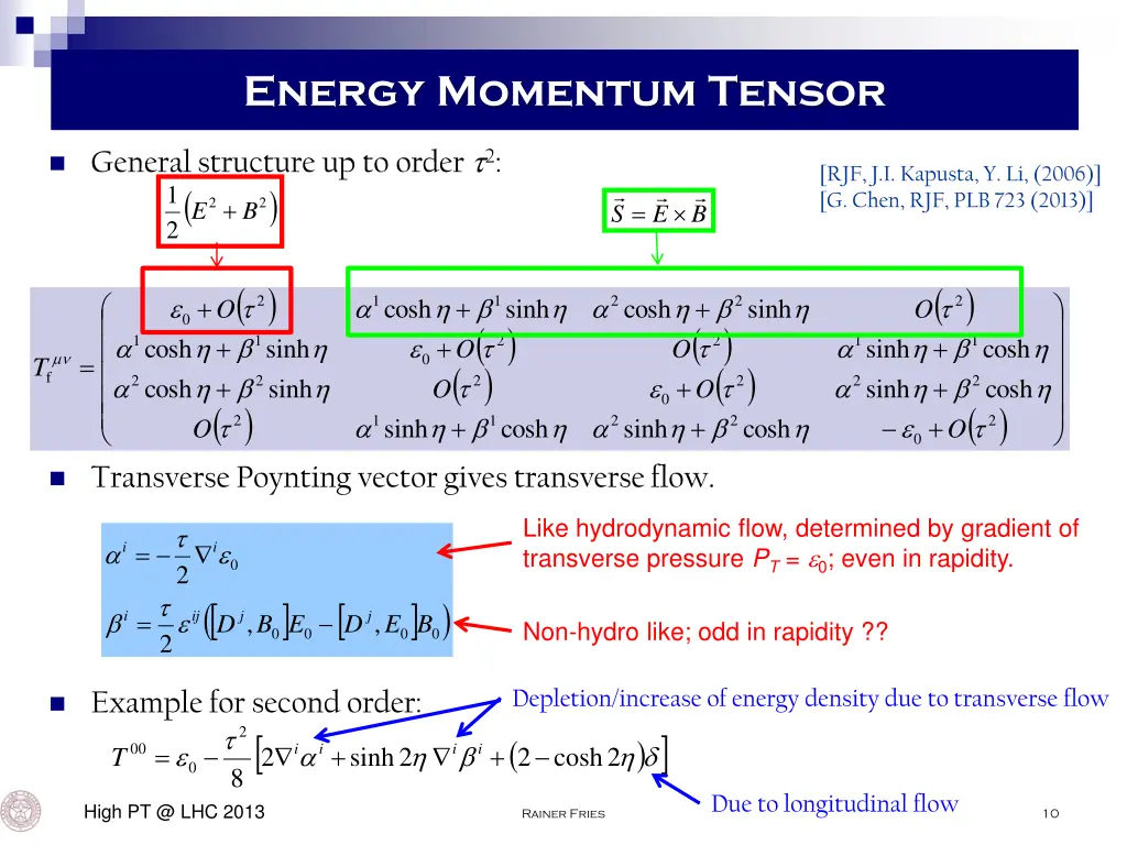 energy momentum tensor 1