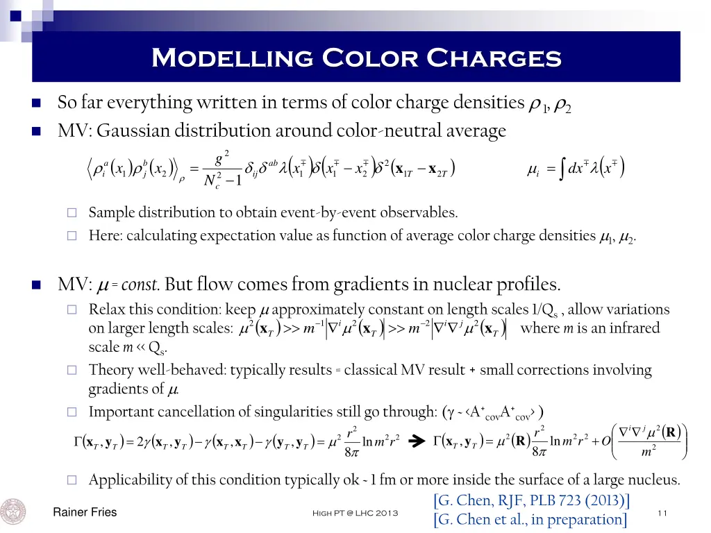 modelling color charges