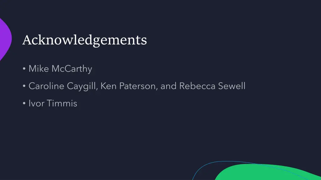 acknowledgements