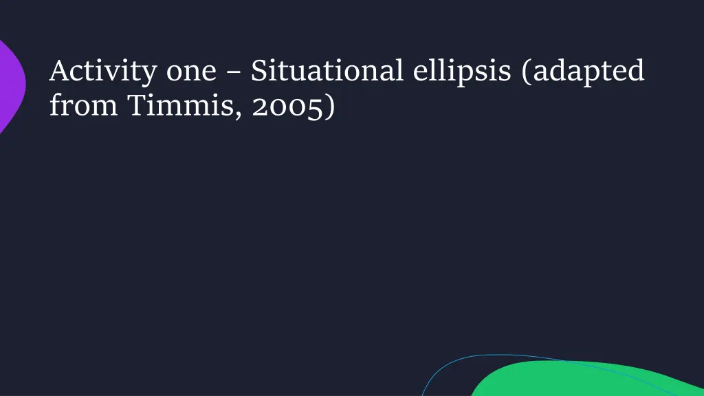 activity one situational ellipsis adapted from