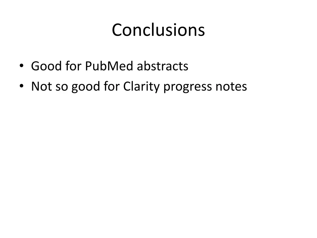 conclusions