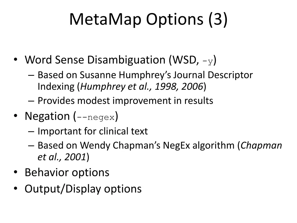 metamap options 3