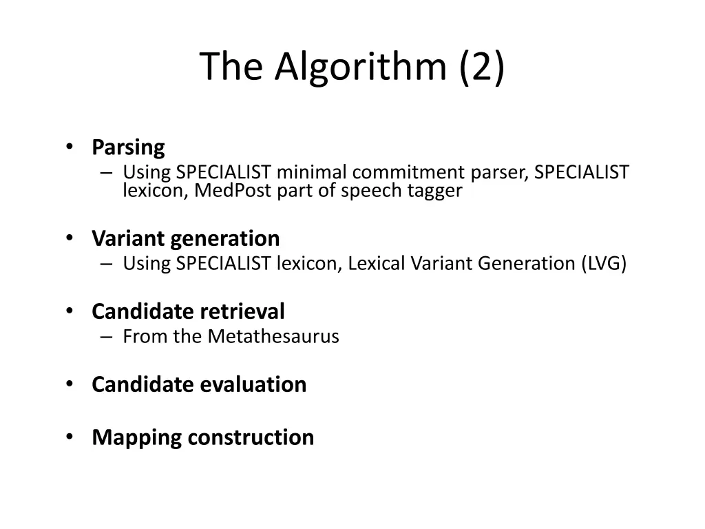 the algorithm 2