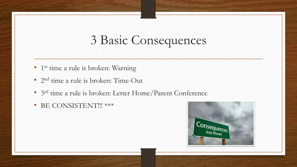 3 basic consequences