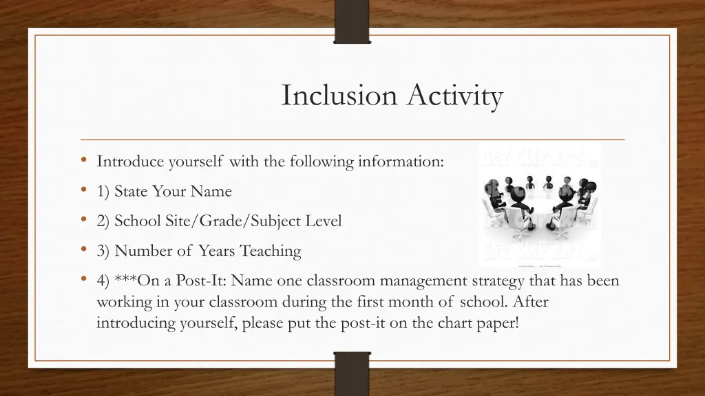 inclusion activity