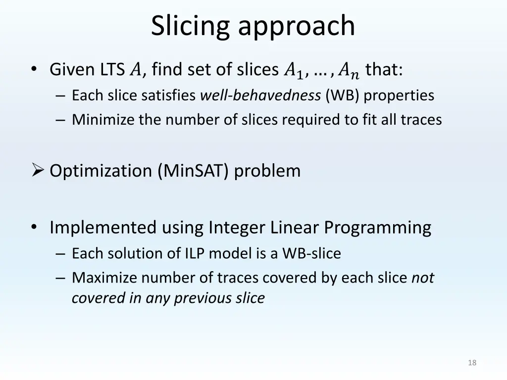 slicing approach