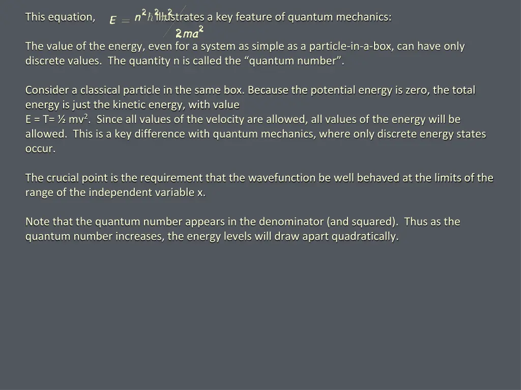 this equation illustrates a key feature