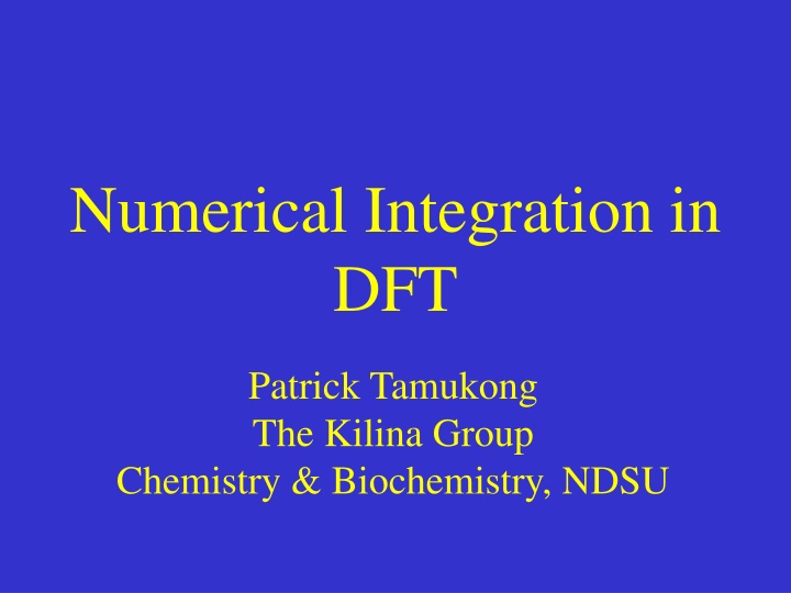 numerical integration in dft